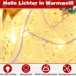 165cm Beleuchteter Weihnachtsengel mit 150 Warmweißen LED-Lichtern & Taube Weihnachtsdeko