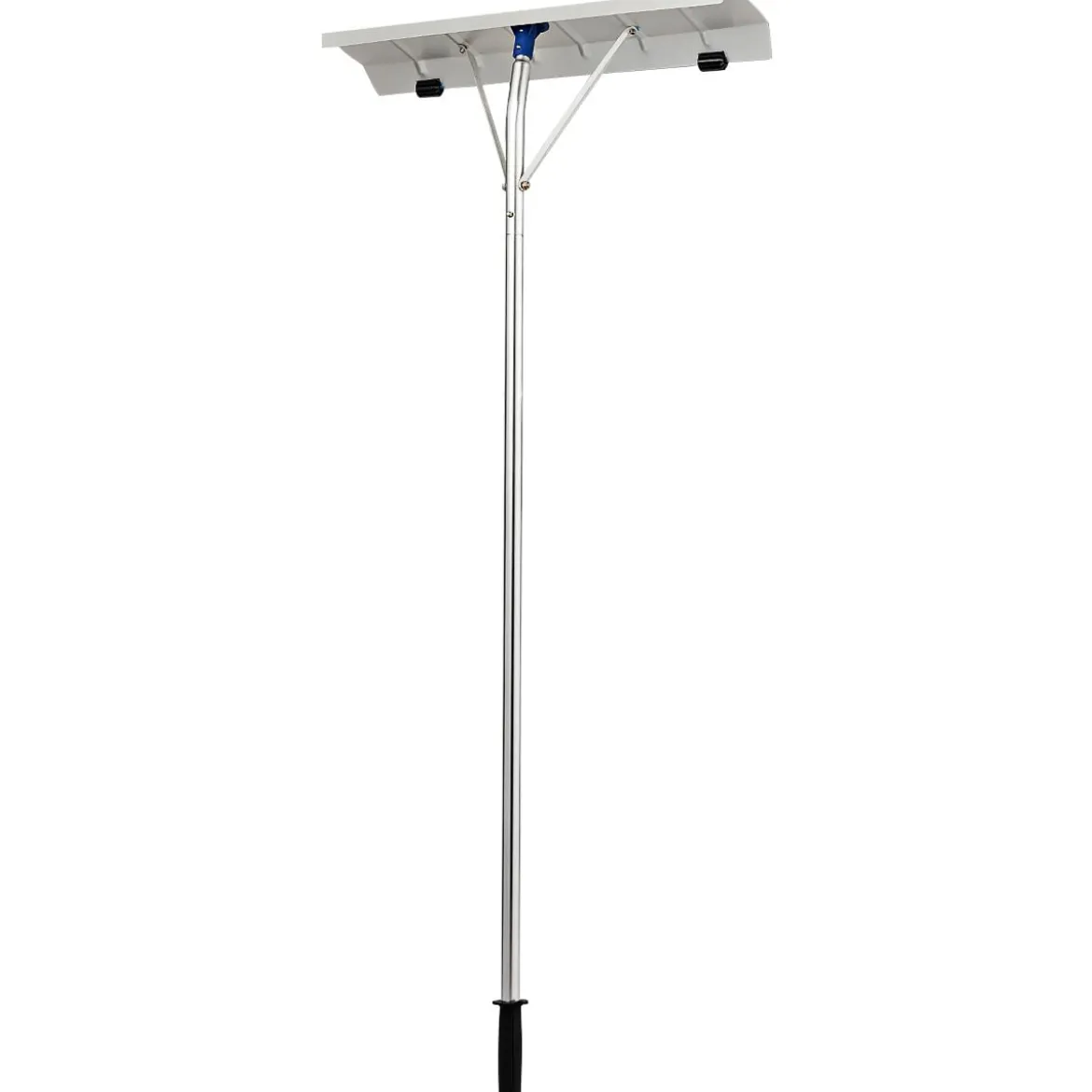 160 - 610 cm Dach Schneeräumer aus Alu + TPE mit Rollen und ausziehbarem Griff Schneeschaufel Silber