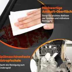 70cm Elektrische Grillplatte Teppanyaki Grill Antihaftbeschichtet BBQ-Grill Elektrogrill