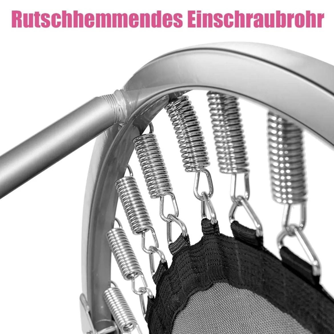 Ø 97 cm faltbares Trampolin Mini-Falttrampolin für Kinder tragbar Rosa