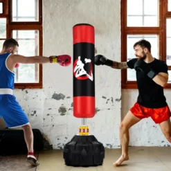 178 cm Freistehender Boxsack Standboxsack mit Befüllbarem Saugfuß MMA Kickboxsack Punching Ball