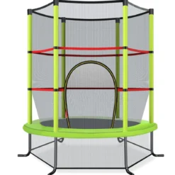 Ø165cm Gartentrampolin mit Sicherheitsnetz Trampolin bis 135KG Belastbar Farben Wählbar