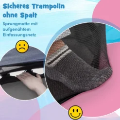 Ø165cm Gartentrampolin mit Sicherheitsnetz Trampolin bis 135KG Belastbar Farben Wählbar