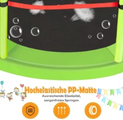Ø165cm Gartentrampolin mit Sicherheitsnetz Trampolin bis 135KG Belastbar Farben Wählbar