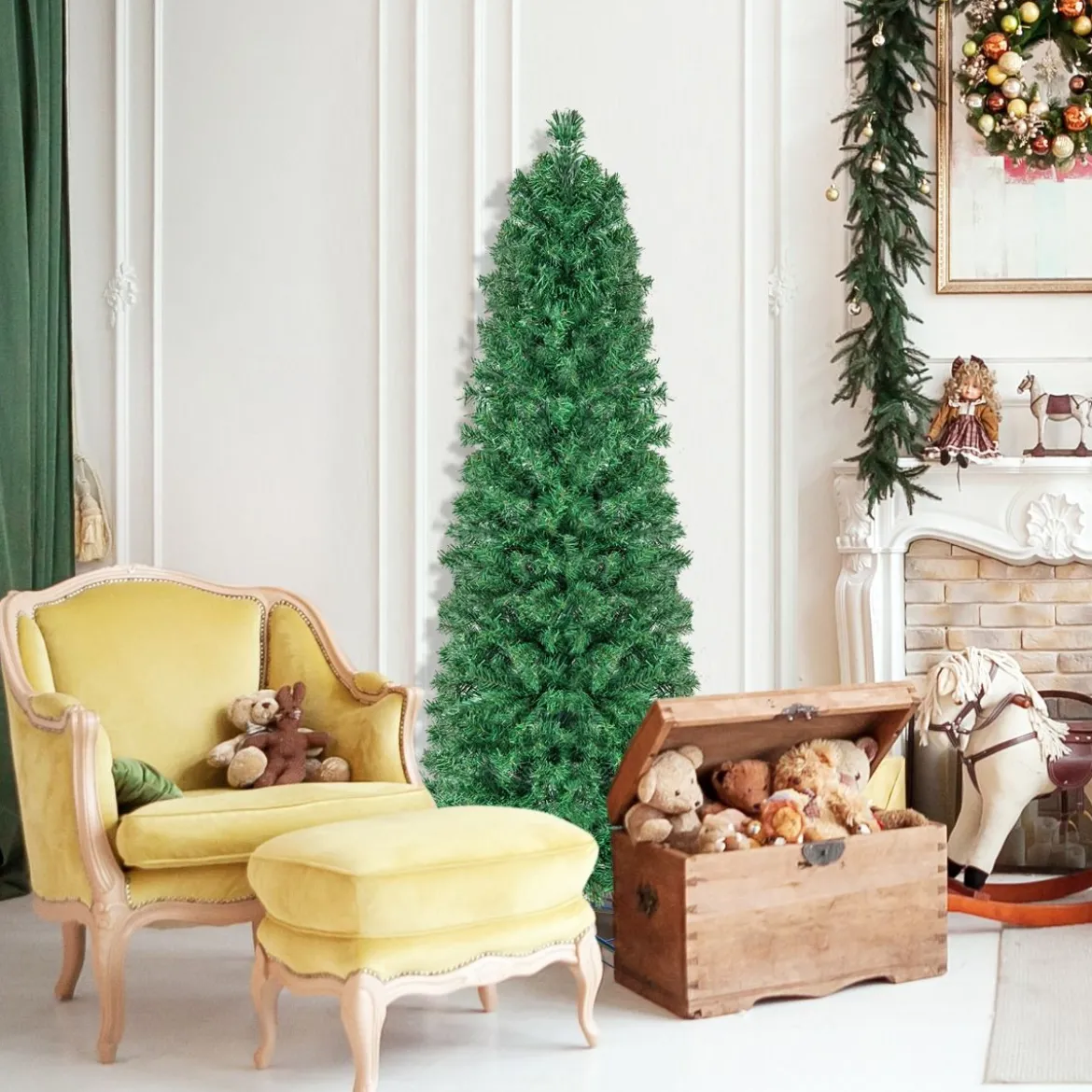 150 cm großer künstlicher Weihnachtsbaum Festtagsbaum zu Hause Grün