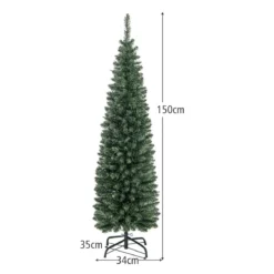 150 cm Großer Künstlicher Weihnachtsbaum Beleuchteter Christbaum Grün