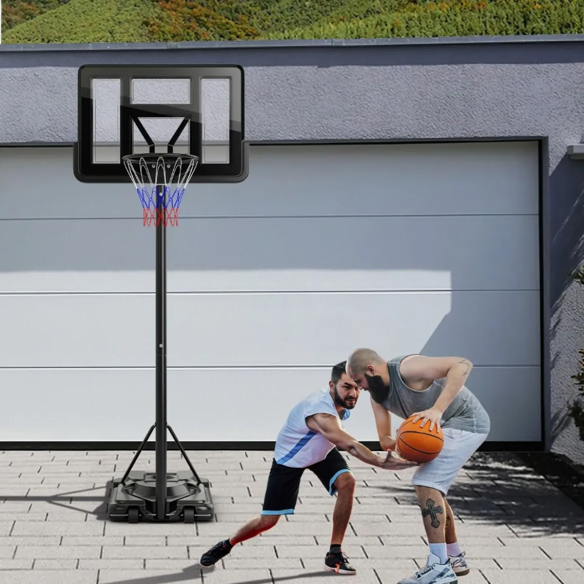 170-305cm Höhenverstellbarer Basketballständer Outdoor Basketballkorb mit Ständer