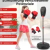 95-126 cm Höhenverstellbares Boxset Stehend Punchingball Standboxsack für Kinder ab 5 J.