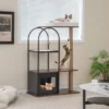 118 cm hohe Katzenbaum-Turm mit Metallrahmen Klettermöbel für Katzen
