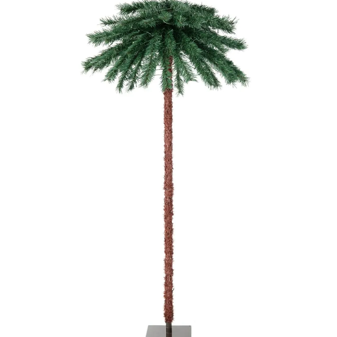 183 cm hohe künstliche Palme mit PVC-Zweigspitzen beleuchteter Kunstbaum für Weihnachten Grün