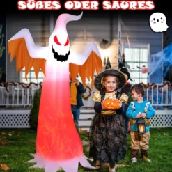 180cm hoher aufblasbarer Geist für Halloween aufblasbare Halloween-Dekoration mit leuchtend LED-Lichtern