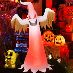180cm hoher aufblasbarer Geist für Halloween aufblasbare Halloween-Dekoration mit leuchtend LED-Lichtern