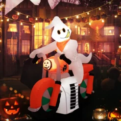 155 cm Hoher Aufblasbarer Halloween-Geist Wasserdichte Gebläse & Sandsäcken