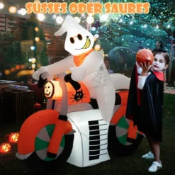 155 cm Hoher Aufblasbarer Halloween-Geist Wasserdichte Gebläse & Sandsäcken