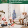 150 cm hoher Beleuchteter Künstlicher Weihnachtsbaum mit LED-Lichtern Grün
