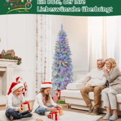 180 cm hoher Beleuchteter Weihnachtsbaum Aufklappbarer Festtagsbaum Grün