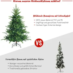 180 cm hoher grüner Klapp-Weihnachtsbaum künstlicher Tannenbaum aus neuem PVC und PE Grün
