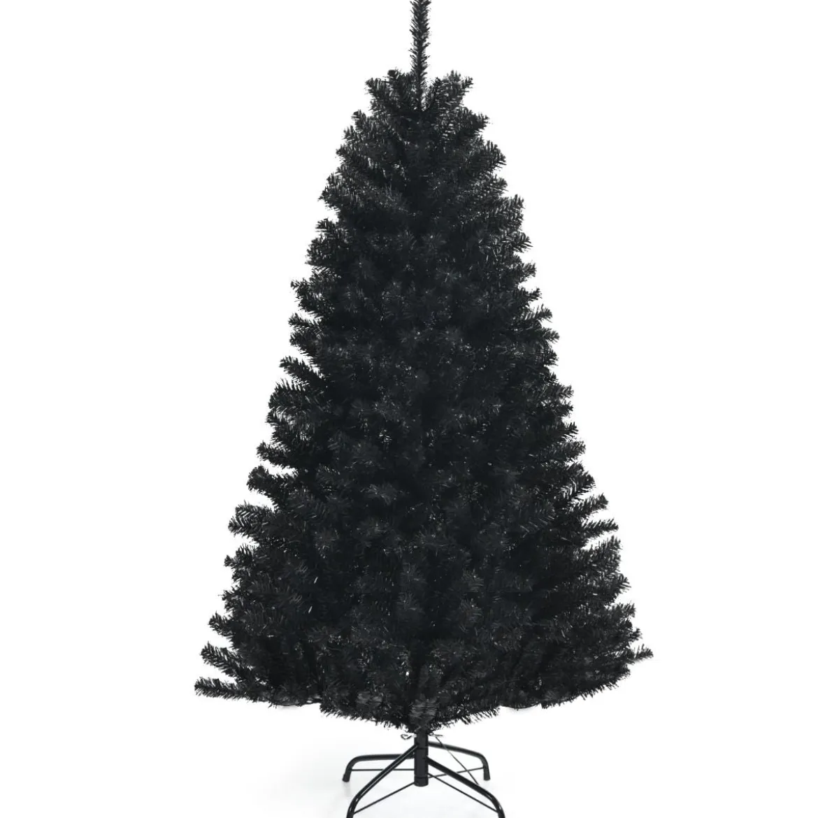 150 cm hoher Halloween- / Weihnachtsbaum schwarzer künstlicher Baum mit lila LED-Lichtern