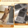 93 cm hoher Katzenbaum 5-stufige Kletterturm mit Sisal- & Jute-Kratzpfosten & -Matten Katzentreppe Grau