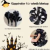 180 cm hoher künstlicher klappbarer Halloween-Weihnachtsbaum PVC Spitzen Schwarz