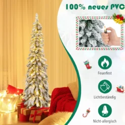 150 cm Hoher künstlicher Weihnachtsbaum mit 334 PVC-Astspitzen 150 LED-Lichtern