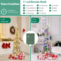 150 cm Hoher künstlicher Weihnachtsbaum mit 334 PVC-Astspitzen 150 LED-Lichtern