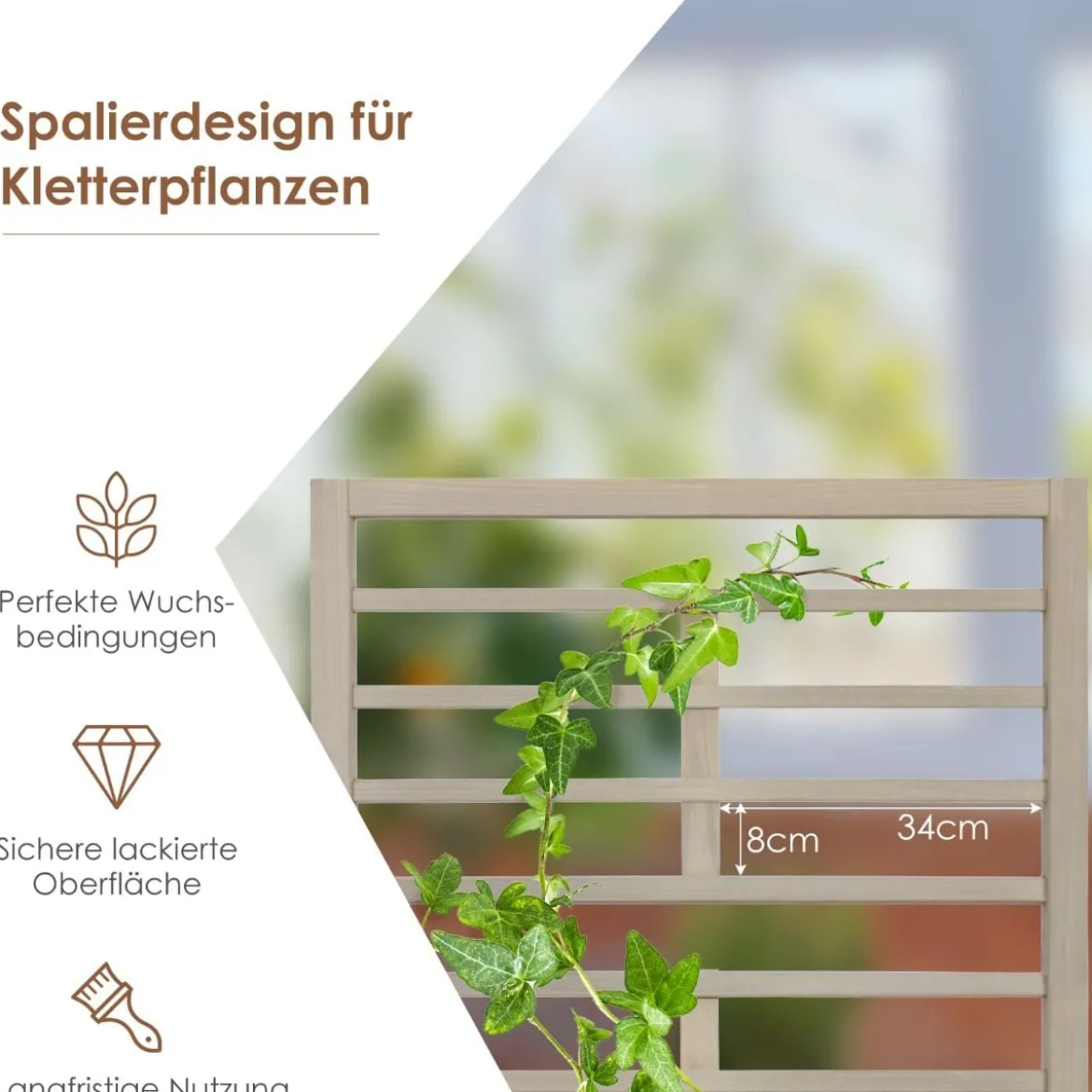 171cm hoher Pflanzkasten mit Spalier erhöhtes Gartenbeet Blumenhalter für den Garten Hof Balkon