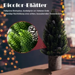 47 cm hoher realistischer Mini-WeihnachtsbaumKünstlicher Tisch-Weihnachtsbaum Grün