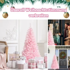 150 cm hoher rosa Weihnachtsbaum voller künstlicher Weihnachtsbaum mit buntem Glitzer
