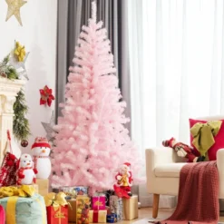 150 cm hoher rosa Weihnachtsbaum voller künstlicher Weihnachtsbaum mit buntem Glitzer