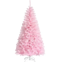 180 cm hoher schillernder künstlicher Weihnachtsbaum farbiges Pulver Christbaum Rosa