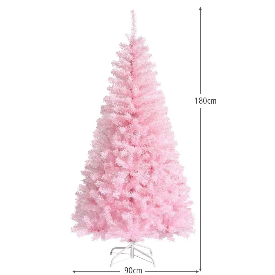 180 cm hoher schillernder künstlicher Weihnachtsbaum farbiges Pulver Christbaum Rosa