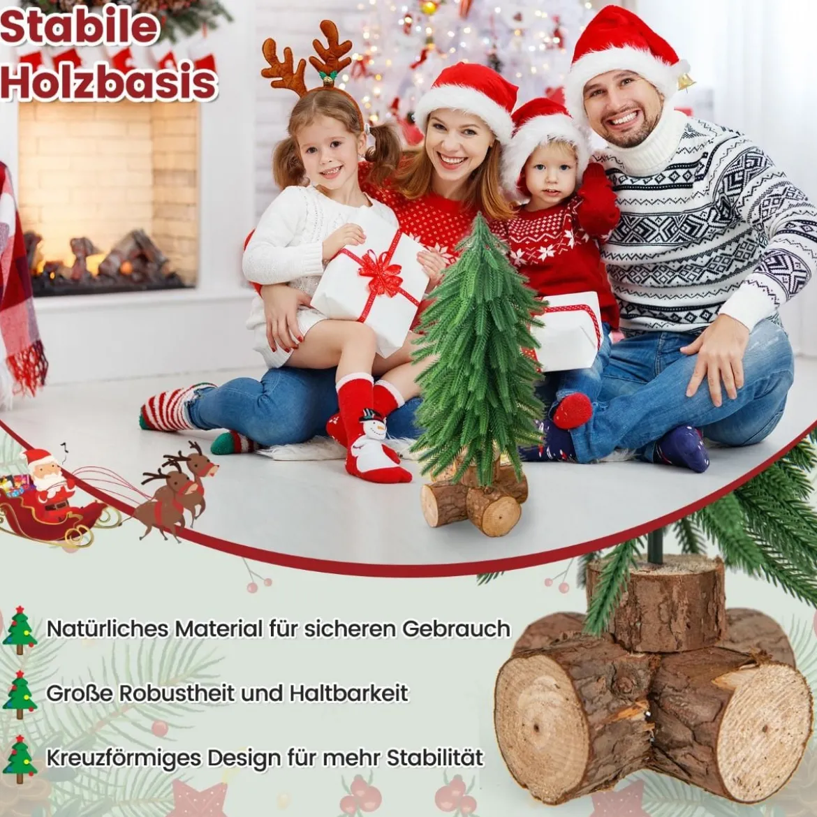 40 cm Hoher Tisch-Weihnachtsbaum Künstlicher Christbaum mit 200 Zweigspitzen