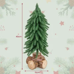 40 cm Hoher Tisch-Weihnachtsbaum Künstlicher Christbaum mit 200 Zweigspitzen