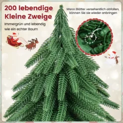 40 cm Hoher Tisch-Weihnachtsbaum Künstlicher Christbaum mit 200 Zweigspitzen