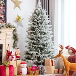 180 cm hoher verschneiter künstlicher Weihnachtsbaum mit Schnee Christbaum 1870 PVC&PE Zweigen