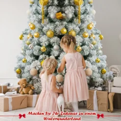 180 cm Hoher Verschneiter Schlanker Weihnachtsbaum Künstlicher Weihnachtsbaum
