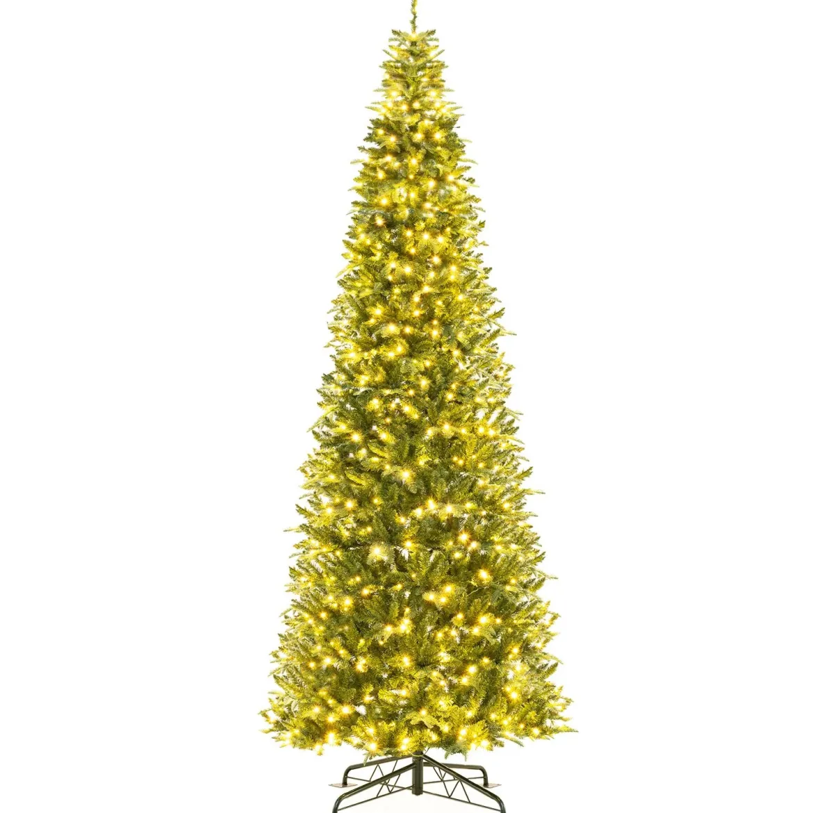 360 cm hoher vorgelichter künstlicher Weihnachtsbaum Schnellanschluss Indoor-Outdoor Weihnachtsdekoration Grün