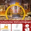 313 cm Hoher Weihnachtsbogen mit Beleuchtung Weihnachten Torbogen Groß Weihnachtsdeko
