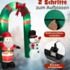 245 cm Hohe Weihnachts-Aufblasbare Torbogen mit Weihnachtsmann & Schneemann Dekoration