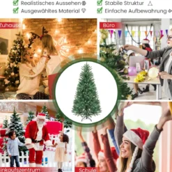 180 cm Hohe Weihnachtsfichte Feiertags-Weihnachtsbaum mit Metallständer Bunt