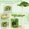 97 cm Katzenbaum mit Komplett Umwickelten Sisal-Kratzpfosten & Gepolstertem Top-Perch