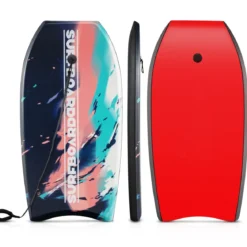 104 cm Kinder Bodyboard mit EPS-Kern & XPE-Deck & HDPE-Unterseite & Handgelenkschlaufe Bunt