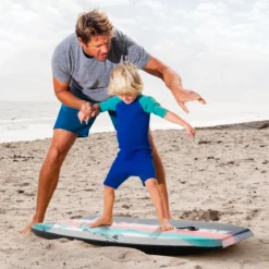 104 cm Kinder Bodyboard mit EPS-Kern & XPE-Deck & HDPE-Unterseite & Handgelenkschlaufe Bunt