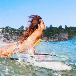 94 cm Kinder Bodyboard mit EPS-Kern & XPE-Deck & HDPE-Unterseite & Handgelenkschlaufe Surfboard