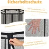 Ø122 cm Kinder-Trampolin Outdoor- & Indoor-Trampolin mit Sicherheitsnetz Blau + Schwarz