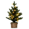 48cm kleiner Weihnachtsbaum beleuchteter Mini Weihnachtsbaum Christbaum für Haus Büro