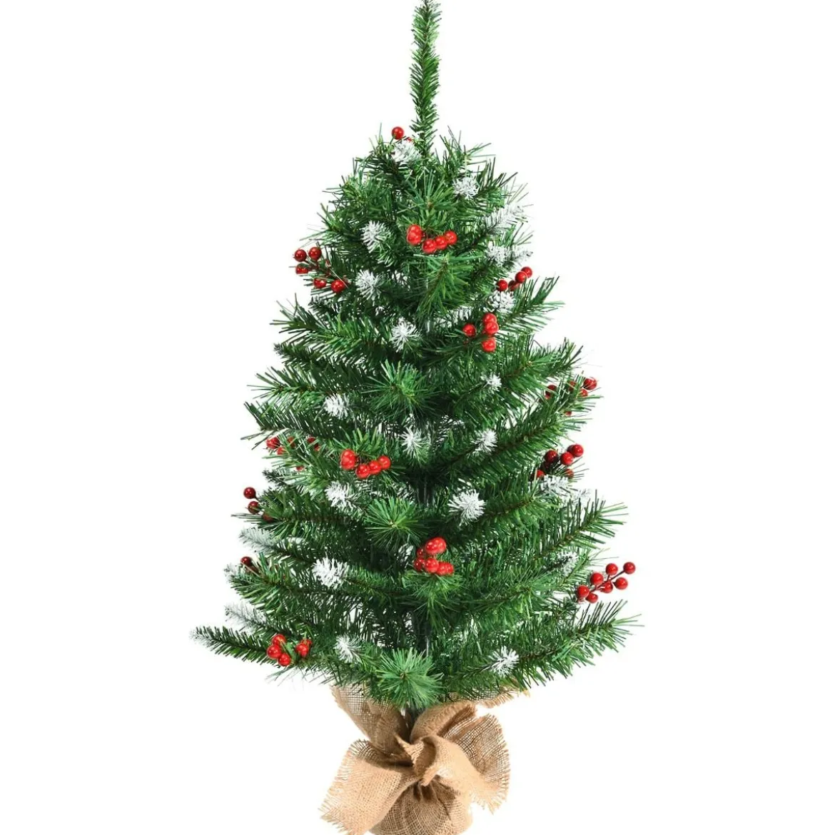 90 cm Kleiner Weihnachtsbaum Mini Weihnachtsbaum mit roten Beeren Grün