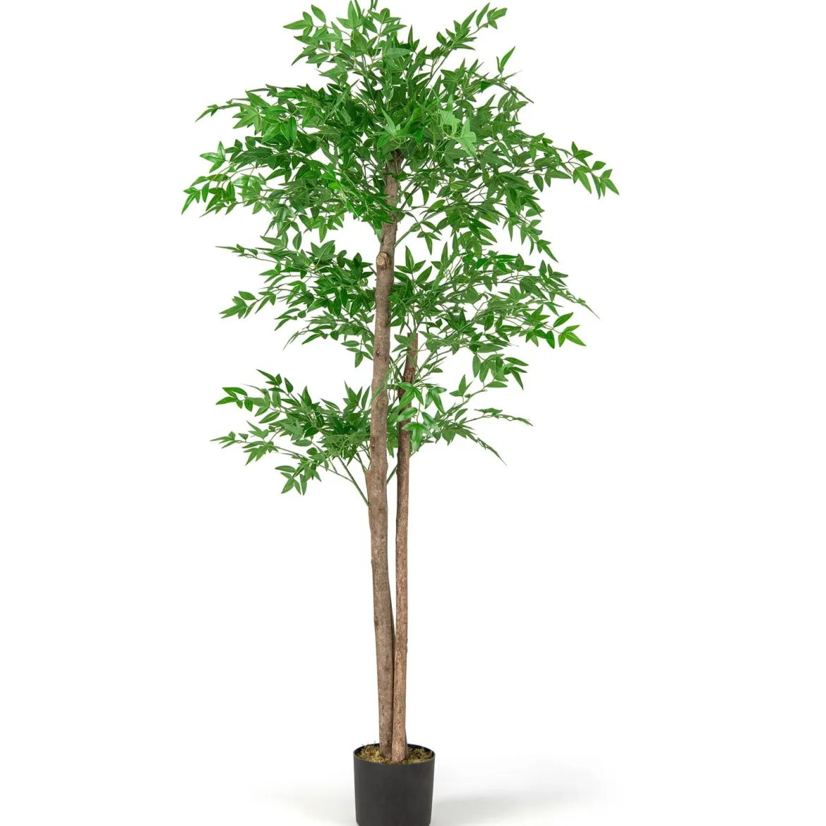150 cm Künstliche Pflanze Bambus Kunstbaum mit Topf Kunstpflanze Bambusbaum Dekobaum