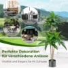 140 cm Künstliche Pflanze Dracena mit Topf & 92 Blättern Kunstpflanze Kunstbaum Palme Grün